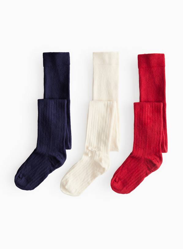 Supersoft Bow Detail Tights 3 Pack 11-12 years